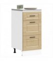 vidaXL Kitchen Base Cabinet Porto Sonoma Oak Engineered Wood — Size: 40 x 46 x 81.5 cm, Model: 1x bottom cabinet (3 drawers)