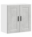 vidaXL Kitchen Wall Cabinet Porto Concrete Grey Engineered Wood — Size: 60 x 31 x 60 cm, Model: 1x wall cabinet (2 doors)