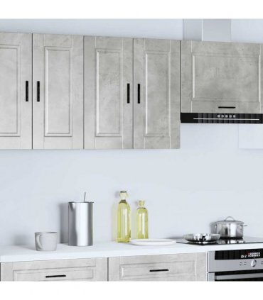vidaXL Kitchen Wall Cabinet Porto Concrete Grey Engineered Wood — Size: 60 x 31 x 60 cm, Model: 1x wall cabinet (2 doors)