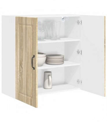 vidaXL Wall Cabinet PORTO Sonoma Oak 80 x 31 x 80 cm Engineered Wood — Model: 1x wall cabinet (2 doors)
