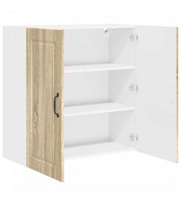 vidaXL Wall Cabinet PORTO Sonoma Oak 80 x 31 x 80 cm Engineered Wood — Model: 1x wall cabinet (2 doors)