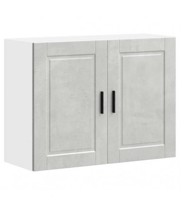 vidaXL Kitchen Wall Cabinet Porto Concrete Grey Engineered Wood — Size: 80 x 31 x 60 cm, Model: 1x wall cabinet (2 doors)