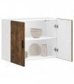 vidaXL Kitchen Wall Cabinet Porto Smoked Oak Engineered Wood — Size: 80 x 31 x 60 cm, Model: 1x wall cabinet (2 doors)