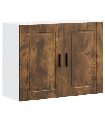 vidaXL Kitchen Wall Cabinet Porto Smoked Oak Engineered Wood — Size: 80 x 31 x 60 cm, Model: 1x wall cabinet (2 doors)