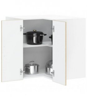 vidaXL Kitchen Wall Corner Cabinet "Porto" Sonoma Oak Engineered Wood — Size: 57 x 57 x 60 cm, Model: 1x wall corner cabinet