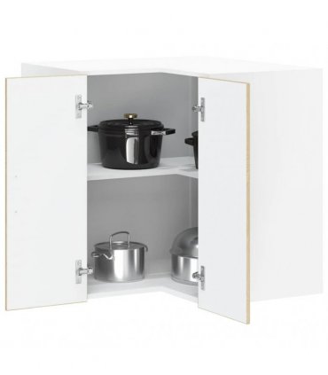 vidaXL Kitchen Wall Corner Cabinet "Porto" Sonoma Oak Engineered Wood — Size: 57 x 57 x 60 cm, Model: 1x wall corner cabinet