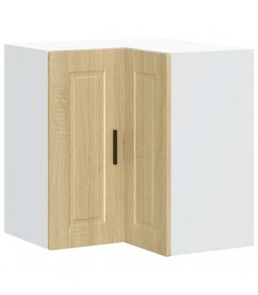 vidaXL Kitchen Wall Corner Cabinet "Porto" Sonoma Oak Engineered Wood — Size: 57 x 57 x 60 cm, Model: 1x wall corner cabinet