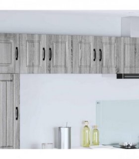 vidaXL Wall Cabinet PORTO 2 pcs Grey Sonoma 60 x 31 x 40 cm — Model: 2x wall cabinet (2 doors)