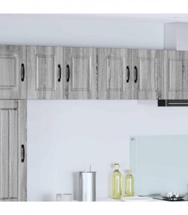 vidaXL Wall Cabinet PORTO 2 pcs Grey Sonoma 60 x 31 x 40 cm — Model: 2x wall cabinet (2 doors)