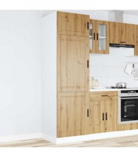 vidaXL Kitchen Cupboard "Porto" Artisan Oak Engineered Wood — Size: 60 x 57 x 207 cm, Model: 1x cupboard