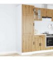 vidaXL Kitchen Cupboard "Porto" Artisan Oak Engineered Wood — Size: 60 x 57 x 207 cm, Model: 1x cupboard