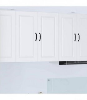 vidaXL Wall Cabinet PORTO White 80 x 31 x 80 cm Engineered Wood — Model: 1x wall cabinet (2 doors)