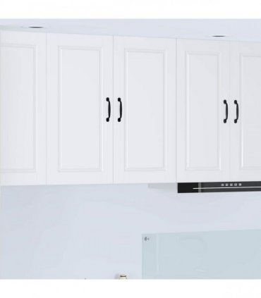 vidaXL Wall Cabinet PORTO White 80 x 31 x 80 cm Engineered Wood — Model: 1x wall cabinet (2 doors)