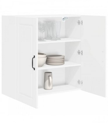 vidaXL Wall Cabinet PORTO White 80 x 31 x 80 cm Engineered Wood — Model: 1x wall cabinet (2 doors)