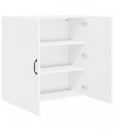 vidaXL Wall Cabinet PORTO White 80 x 31 x 80 cm Engineered Wood — Model: 1x wall cabinet (2 doors)