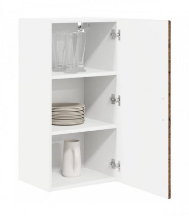 vidaXL Wall Cabinet PORTO Old Wood 40 x 31 x 80 cm Engineered Wood — Model: 1x wall cabinet (1 door)