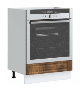 vidaXL Oven Cabinet Porto Smoked Oak Engineered Wood — Size: 60 x 46 x 81.5 cm, Model: 1x oven cabinet