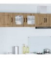 vidaXL Wall Glass Cabinet PORTO Artisan Oak 80 x 31 x 40 cm — Model: 1x wall glass cabinet (2 doors)