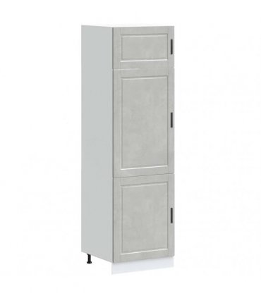 vidaXL Kitchen Cupboard "Porto" Concrete Grey Engineered Wood — Size: 60 x 57 x 207 cm, Model: 1x cupboard