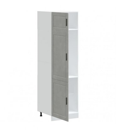 vidaXL Kitchen Cupboard "Porto" Concrete Grey Engineered Wood — Size: 60 x 57 x 207 cm, Model: 1x cupboard
