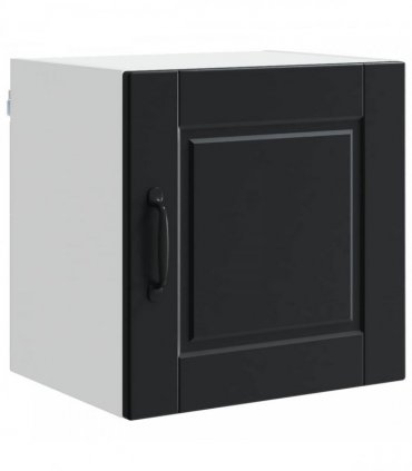vidaXL Wall Cabinet PORTO Black 40 x 31 x 40 cm Engineered Wood — Model: 1x wall cabinet (1 door)
