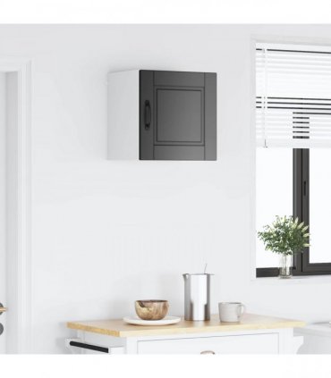 vidaXL Wall Cabinet PORTO Black 40 x 31 x 40 cm Engineered Wood — Model: 1x wall cabinet (1 door)