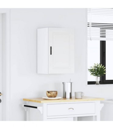 vidaXL Kitchen Wall Cabinet Porto White Engineered Wood — Size: 40 x 31 x 60 cm, Model: 1x wall cabinet (1 door)