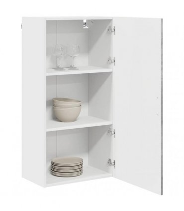 vidaXL Wall Cabinet PORTO Concrete Grey 50 x 31 x 100 cm — Model: 1x wall cabinet (1 door)