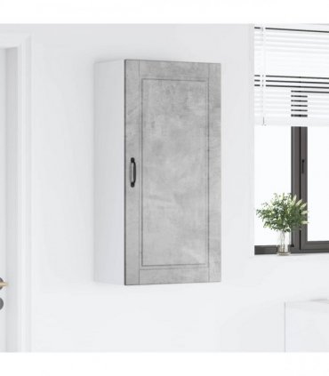 vidaXL Wall Cabinet PORTO Concrete Grey 50 x 31 x 100 cm — Model: 1x wall cabinet (1 door)