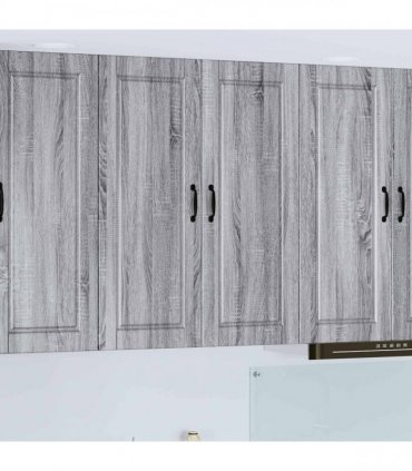 vidaXL Wall Cabinet PORTO Grey Sonoma 80 x 31 x 100 cm Engineered Wood — Model: 1x wall cabinet (2 doors)
