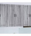 vidaXL Wall Cabinet PORTO Grey Sonoma 80 x 31 x 100 cm Engineered Wood — Model: 1x wall cabinet (2 doors)