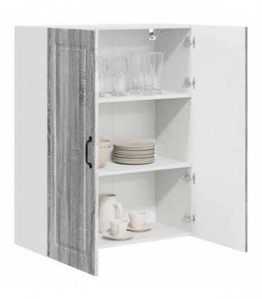 vidaXL Wall Cabinet PORTO Grey Sonoma 80 x 31 x 100 cm Engineered Wood — Model: 1x wall cabinet (2 doors)