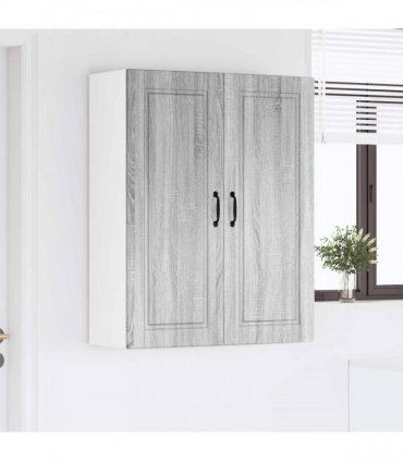 vidaXL Wall Cabinet PORTO Grey Sonoma 80 x 31 x 100 cm Engineered Wood — Model: 1x wall cabinet (2 doors)