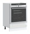 vidaXL Oven Cabinet Porto High Gloss White Engineered Wood — Size: 60 x 46 x 81.5 cm, Model: 1x oven cabinet