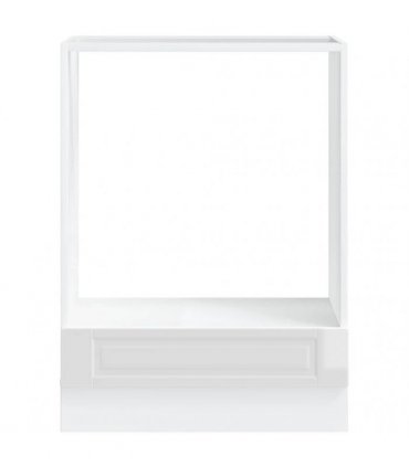 vidaXL Oven Cabinet Porto High Gloss White Engineered Wood — Size: 60 x 46 x 81.5 cm, Model: 1x oven cabinet