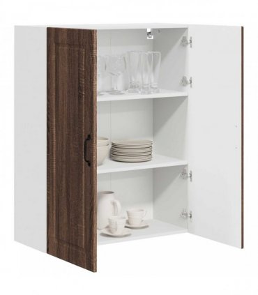 vidaXL Wall Cabinet PORTO Brown Oak 80 x 31 x 100 cm Engineered Wood — Model: 1x wall cabinet (2 doors)