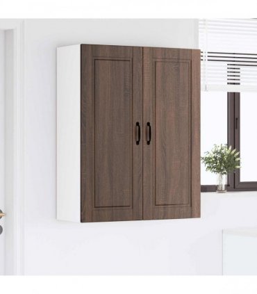 vidaXL Wall Cabinet PORTO Brown Oak 80 x 31 x 100 cm Engineered Wood — Model: 1x wall cabinet (2 doors)