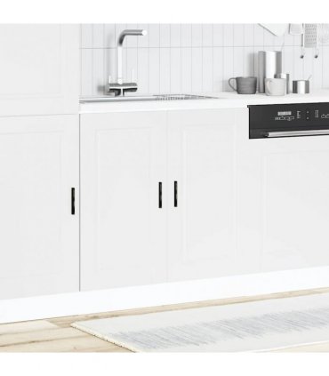 vidaXL Sink Base Cabinet "Porto" White 80x46x81.5 cm Engineered Wo — Size: 80 x 46 x 81.5 cm, Model: 1x bottom cabinet (2 doors)