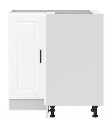 vidaXL Kitchen Corner Base Cabinet Porto White Engineer — Size: 75.5 x 75.5 x 81.5 cm, Model: 1x corner bottom cabinet (2 doors)
