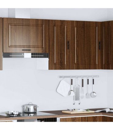 vidaXL Kitchen Wall Cabinet Porto Brown Oak Engineered Wood — Size: 30 x 31 x 60 cm, Model: 1x wall cabinet (1 door)