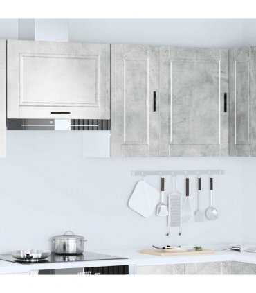 vidaXL Kitchen Wall Cabinet Porto Concrete Grey Engineered Wood — Size: 30 x 31 x 60 cm, Model: 1x wall cabinet (1 door)
