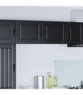 vidaXL Wall Cabinet PORTO 2 pcs Black 50 x 31 x 40 cm Engineered Wood — Model: 2x wall cabinet (1 door)