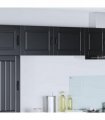 vidaXL Wall Cabinet PORTO 2 pcs Black 50 x 31 x 40 cm Engineered Wood — Model: 2x wall cabinet (1 door)
