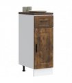 vidaXL Kitchen Base Cabinet Porto Smoked Oak Engineered Wo — Size: 30 x 46 x 81.5 cm, Model: 1x bottom cabinet (1 door 1 drawer)