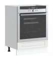 vidaXL Oven Cabinet Porto White Engineered Wood — Size: 60 x 46 x 81.5 cm, Model: 1x oven cabinet