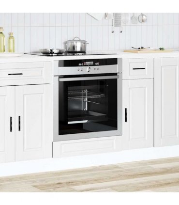 vidaXL Oven Cabinet Porto White Engineered Wood — Size: 60 x 46 x 81.5 cm, Model: 1x oven cabinet