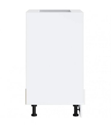 vidaXL Oven Cabinet Porto White Engineered Wood — Size: 60 x 46 x 81.5 cm, Model: 1x oven cabinet