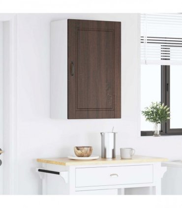 vidaXL Wall Cabinet PORTO Brown Oak 50 x 31 x 80 cm Engineered Wood — Model: 1x wall cabinet (1 door)