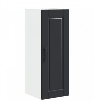 vidaXL Wall Cabinet PORTO Black 30 x 31 x 80 cm Engineered Wood — Model: 1x wall cabinet (1 door)