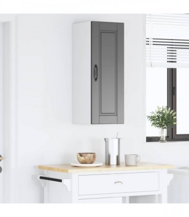 vidaXL Wall Cabinet PORTO Black 30 x 31 x 80 cm Engineered Wood — Model: 1x wall cabinet (1 door)